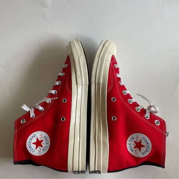 Converse Chuck 70 hi split logo play red white high top sneakers M 9.5 / W 11.5 - Picture 8 of 13
